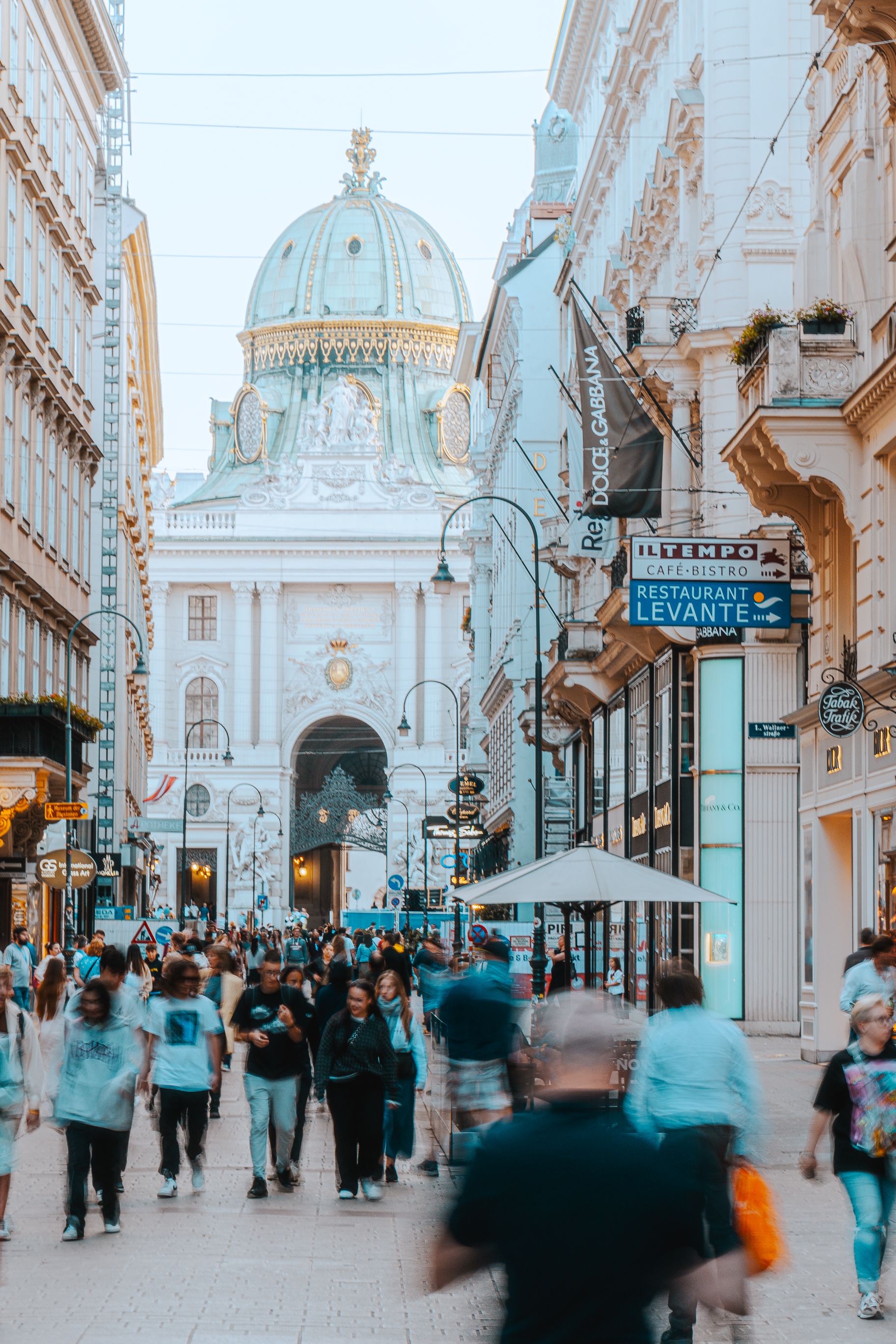 Rua histórica em Viena
